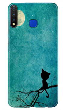 Moon cat Mobile Back Case for Vivo U20 (Design - 70)