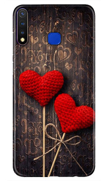 Red Hearts Mobile Back Case for Vivo Y19 (Design - 80)
