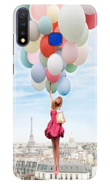 Girl with Baloon Mobile Back Case for Vivo Y19 (Design - 84)