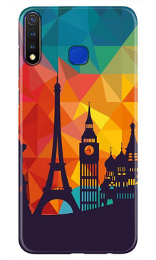 Eiffel Tower2 Mobile Back Case for Vivo U20 (Design - 91)
