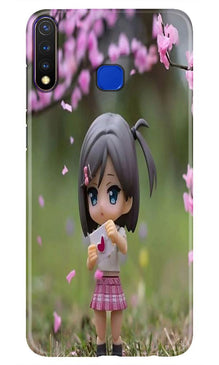 Cute Girl Mobile Back Case for Vivo Y19 (Design - 92)