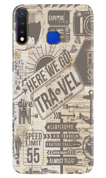 Travel Mobile Back Case for Vivo Y19  (Design - 104)