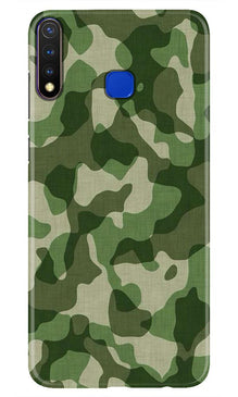 Army Camouflage Mobile Back Case for Vivo U20  (Design - 106)