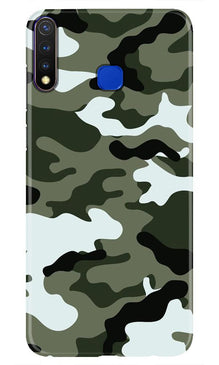 Army Camouflage Mobile Back Case for Vivo U20  (Design - 108)