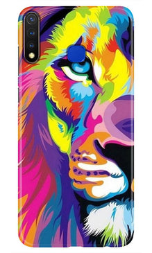 Colorful Lion Mobile Back Case for Vivo U20  (Design - 110)