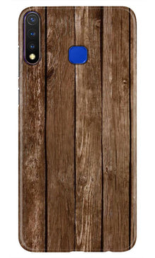 Wooden Look Mobile Back Case for Vivo U20  (Design - 112)