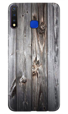 Wooden Look Mobile Back Case for Vivo U20  (Design - 114)