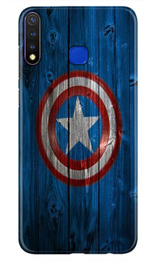 Captain America Superhero Mobile Back Case for Vivo U20  (Design - 118)