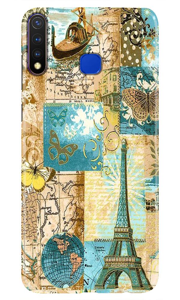 Travel Eiffel Tower Case for Vivo Y19 (Design No. 206)