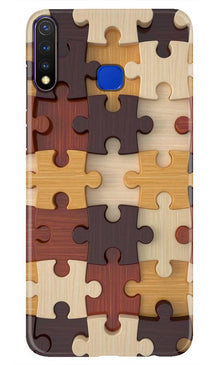 Puzzle Pattern Mobile Back Case for Vivo U20 (Design - 217)