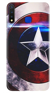 Captain America Shield Mobile Back Case for Vivo U20 (Design - 250)