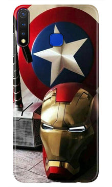 Ironman Captain America Mobile Back Case for Vivo U20 (Design - 254)