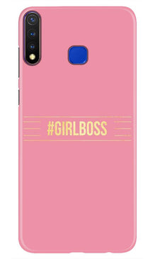 Girl Boss Pink Mobile Back Case for Vivo Y19 (Design - 263)