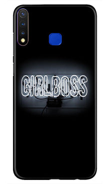 Girl Boss Black Mobile Back Case for Vivo U20 (Design - 268)