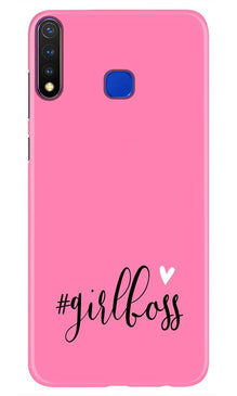 Girl Boss Pink Mobile Back Case for Vivo Y19 (Design - 269)