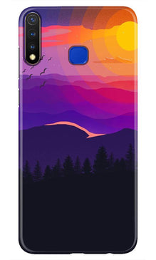 Sun Set Mobile Back Case for Vivo U20 (Design - 279)