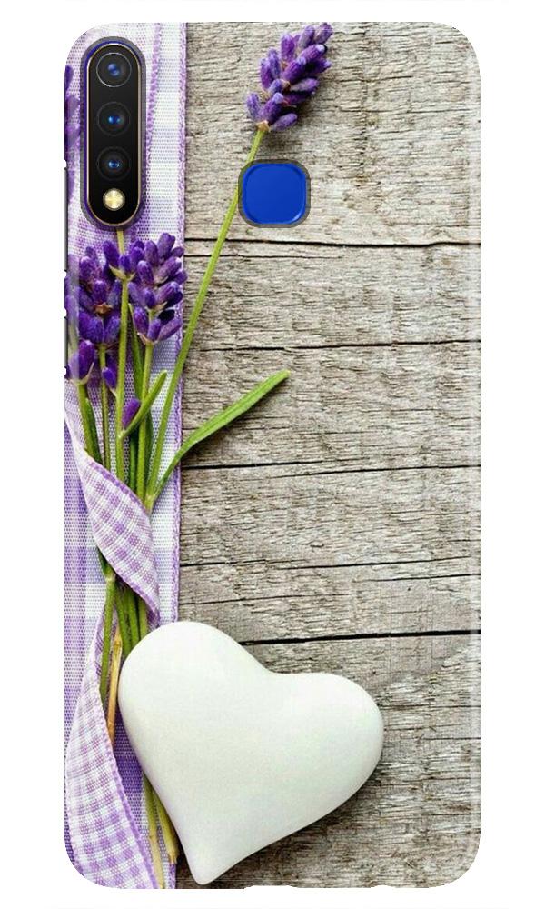 White Heart Case for Vivo U20 (Design No. 298)