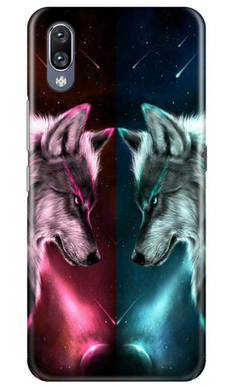 Wolf fight Case for Vivo Y91i (Design No. 221)