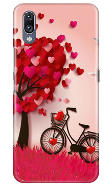 Red Heart Cycle Case for Vivo Y91i (Design No. 222)