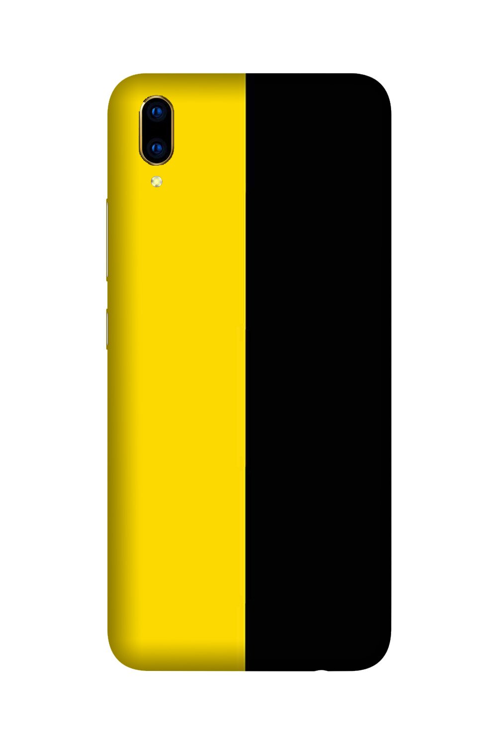 Black Yellow Pattern Mobile Back Case for Vivo V11 Pro   (Design - 397)