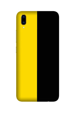 Black Yellow Pattern Mobile Back Case for Vivo V11 Pro (Design - 397)