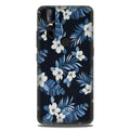 White flowers Blue Background2 Case for Vivo V15