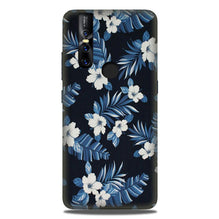 White flowers Blue Background2 Case for Vivo V15