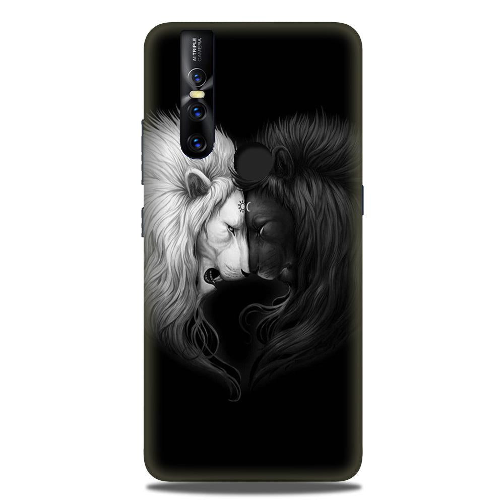 Dark White Lion Case for Vivo V15  (Design - 140)