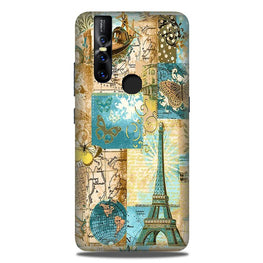 Travel Eiffel Tower Case for Vivo V15 (Design No. 206)