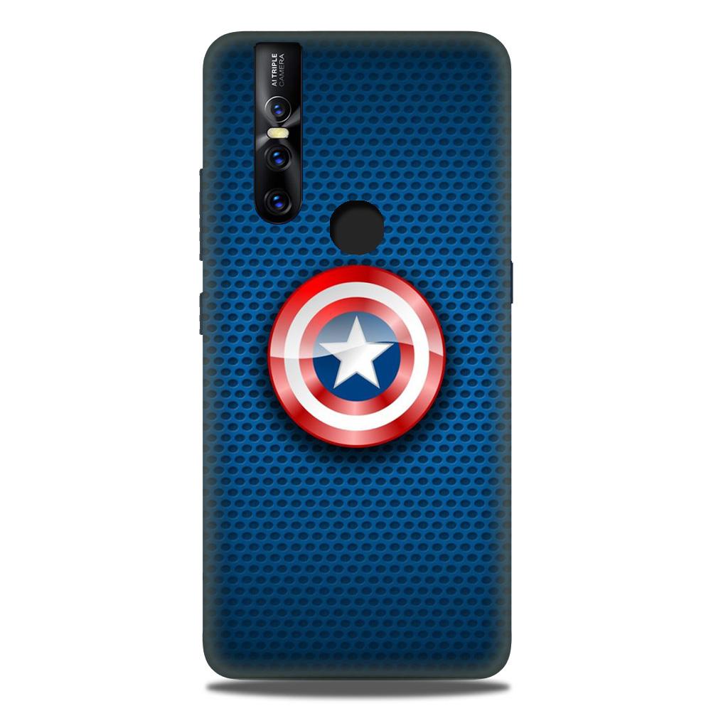 Captain America Shield Case for Vivo V15 (Design No. 253)