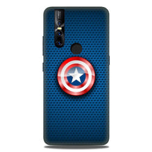 Captain America Shield Case for Vivo V15 (Design No. 253)