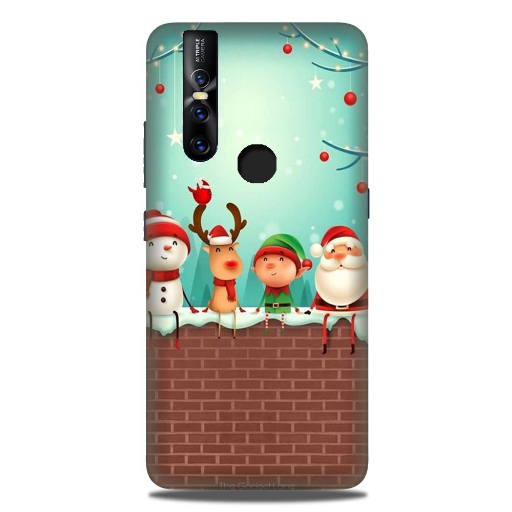 Santa Claus Mobile Back Case for Vivo V15 (Design - 334)