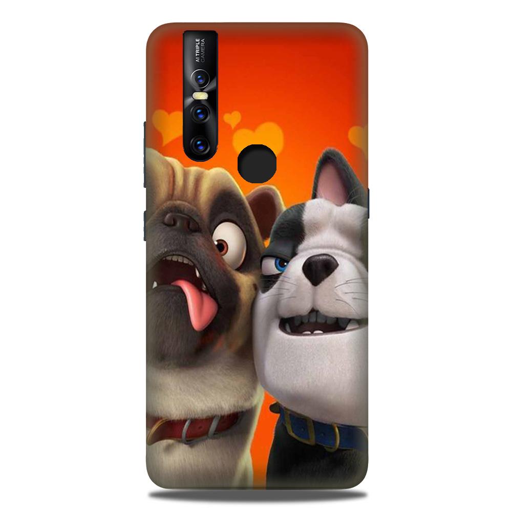 Dog Puppy Mobile Back Case for Vivo V15 (Design - 350)