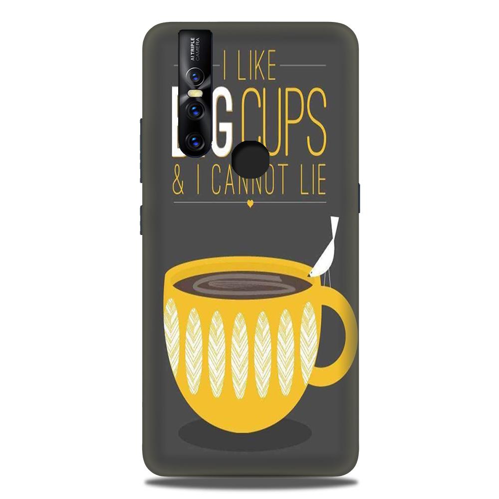 Big Cups Coffee Mobile Back Case for Vivo V15 (Design - 352)