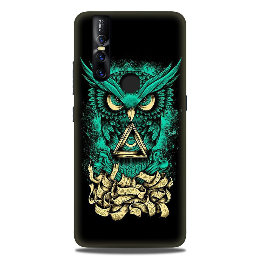Owl Mobile Back Case for Vivo V15 (Design - 358)