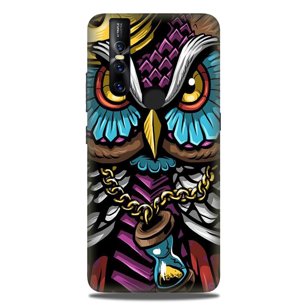 Owl Mobile Back Case for Vivo V15 (Design - 359)