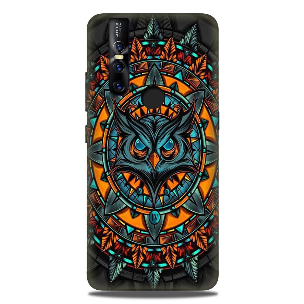 Owl Mobile Back Case for Vivo V15 (Design - 360)