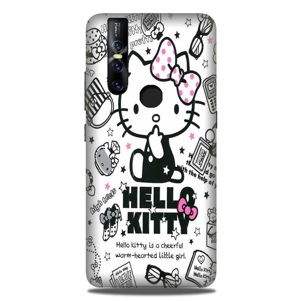 Hello Kitty Mobile Back Case for Vivo V15 (Design - 361)