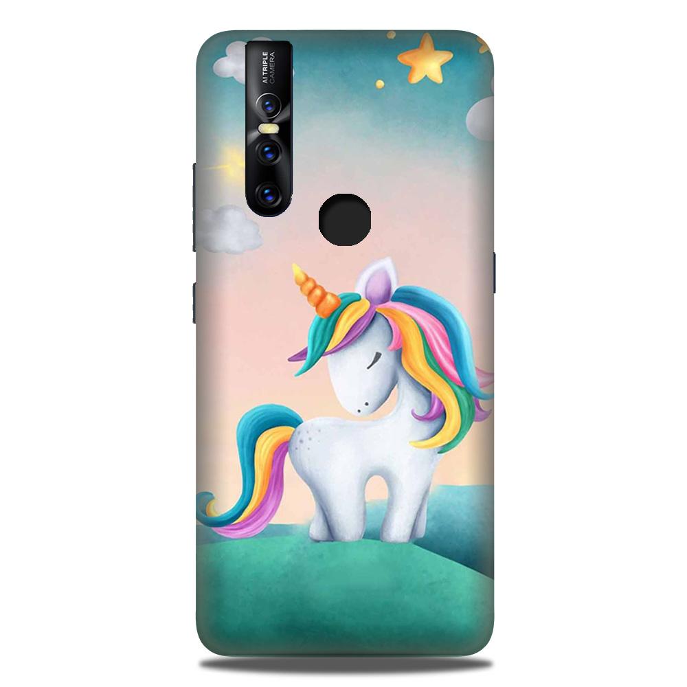 Unicorn Mobile Back Case for Vivo V15 (Design - 366)
