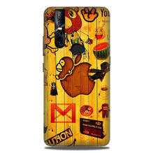 Wooden Texture Mobile Back Case for Vivo V15 (Design - 367)