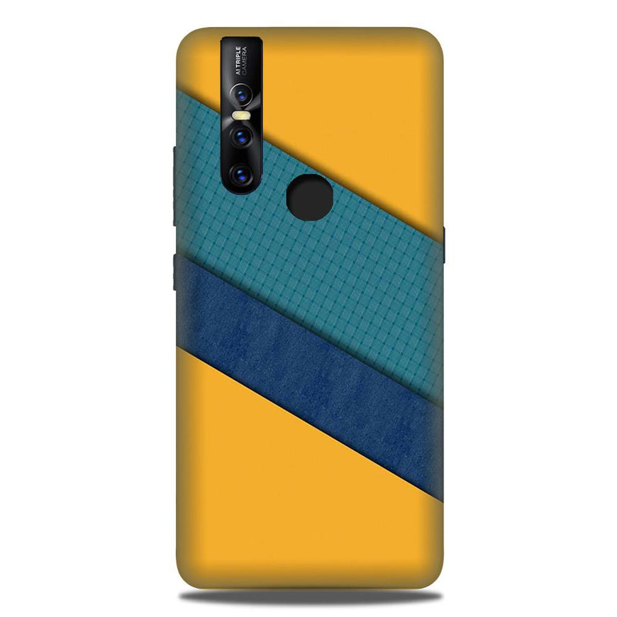 Diagonal Pattern Mobile Back Case for Vivo V15 (Design - 370)