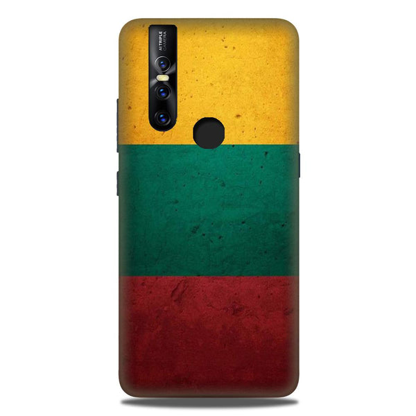 Color Pattern Mobile Back Case for Vivo V15 (Design - 374)