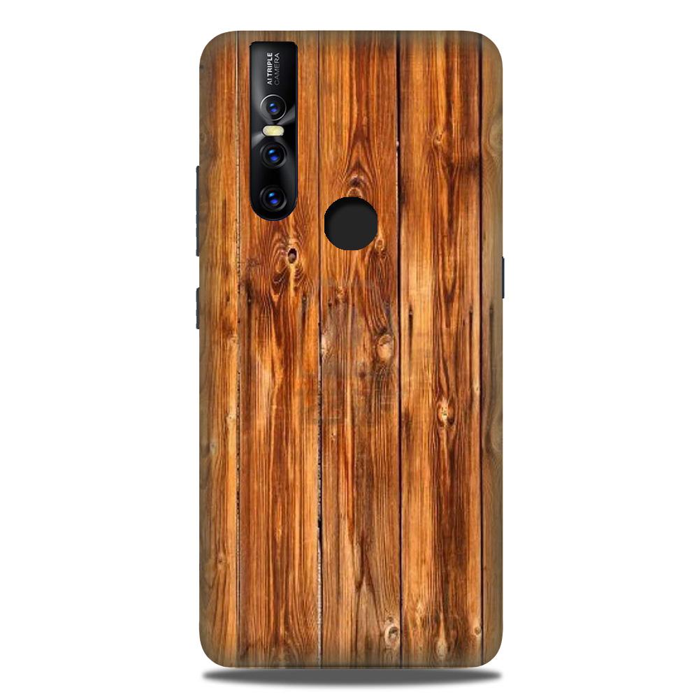 Wooden Texture Mobile Back Case for Vivo V15 (Design - 376)