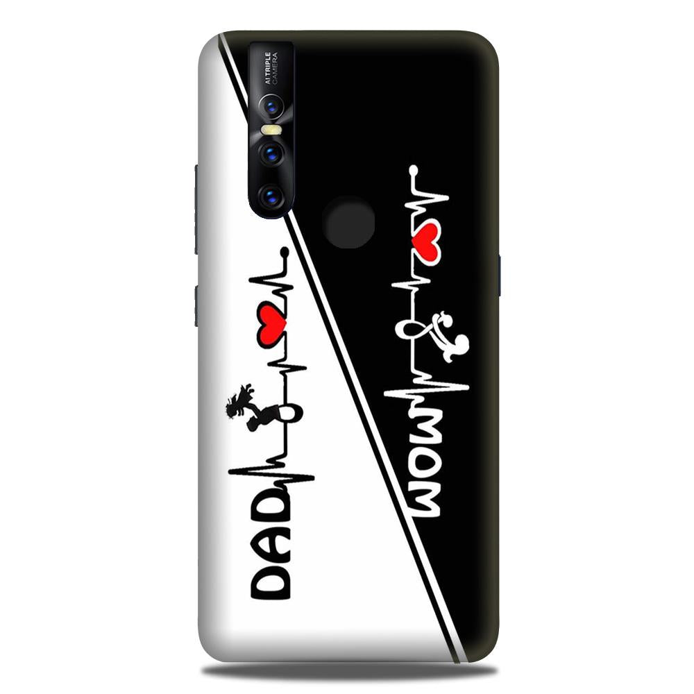 Love Mom Dad Mobile Back Case for Vivo V15 (Design - 385)