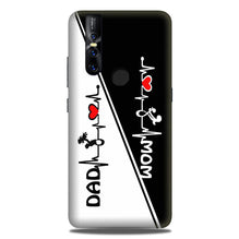 Love Mom Dad Mobile Back Case for Vivo V15 (Design - 385)