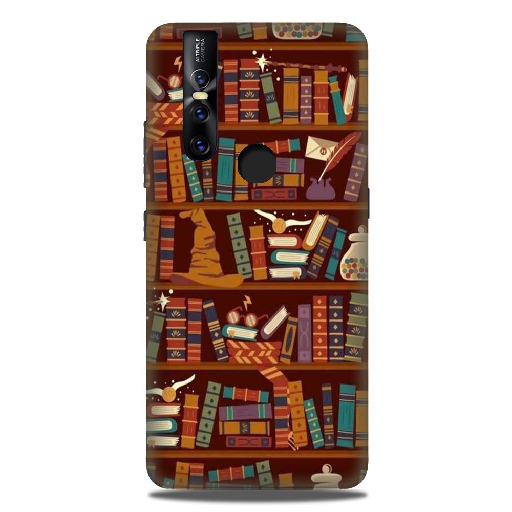Book Shelf Mobile Back Case for Vivo V15 (Design - 390)