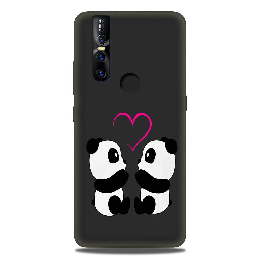 Panda Love Mobile Back Case for Vivo V15 (Design - 398)