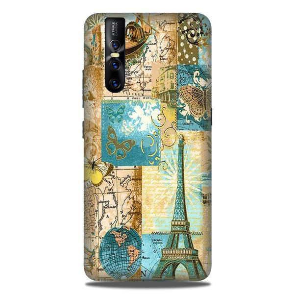 Travel Eiffel Tower Case for Vivo V15 Pro (Design No. 206)