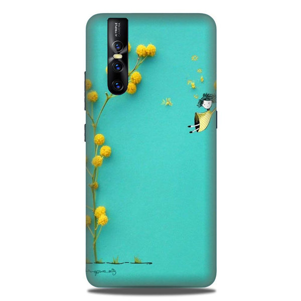 Flowers Girl Case for Vivo V15 Pro (Design No. 216)