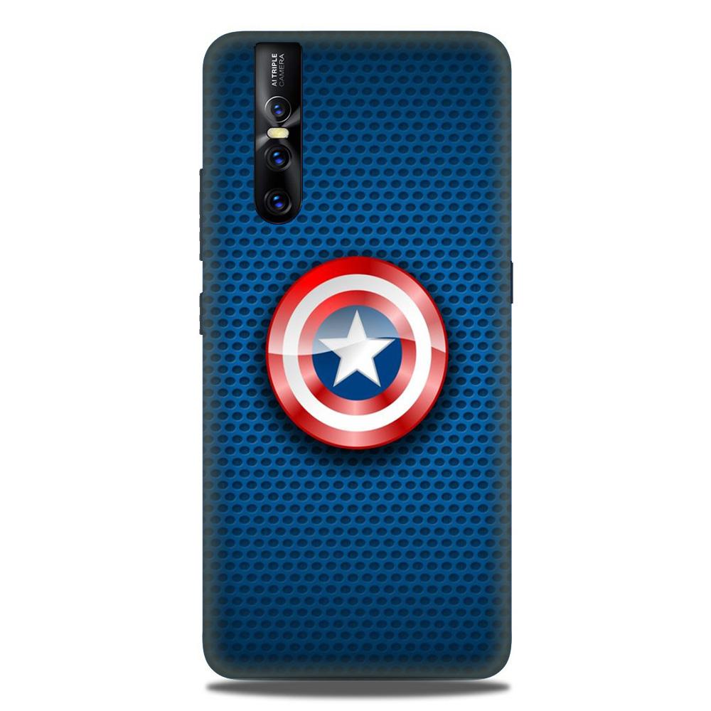 Captain America Shield Case for Vivo V15 Pro (Design No. 253)
